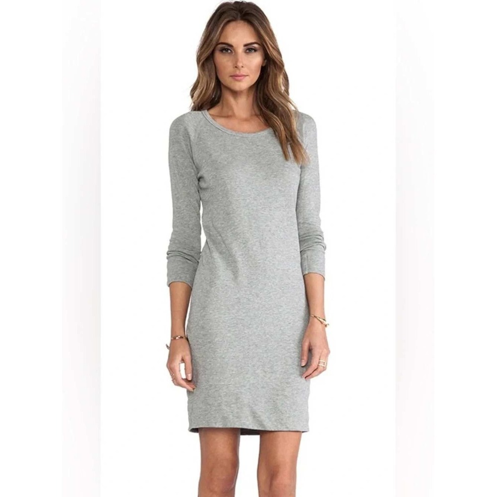 James Perse Sweatshirt Dress Women XL Gray Modal Soft Lightweight